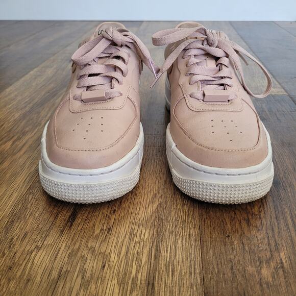 Women's 8.5 Nike Air Force 1 Pixel Particle Beige Pink Platform Sneakers Shoes - Picture 8 of 11
